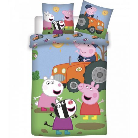 Peppa malac Orange Tractor ágyneműhuzat 140×200cm, 70×80 cm