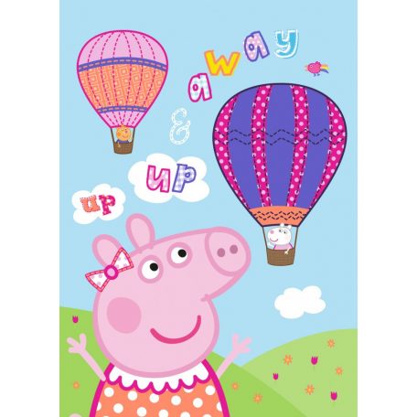 Peppa Malac Hot Air Balloon polár takaró 100x140cm