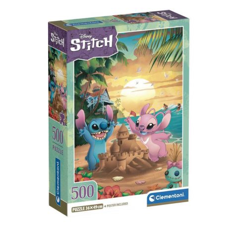 Disney Lilo és Stitch, A csillagkutya Beach 500 db-os puzzle Clementoni