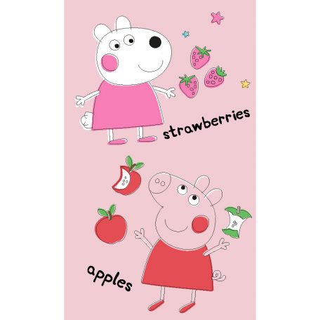 Peppa malac Fruits kéztörlő, arctörlő, törölköző 30x50 cm