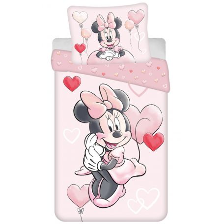 Disney Minnie Heart Balloons ágyneműhuzat 140×200cm, 70×90 cm