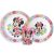 Disney Minnie Spring étkészlet, micro műanyag szett, pohárral 260 ml